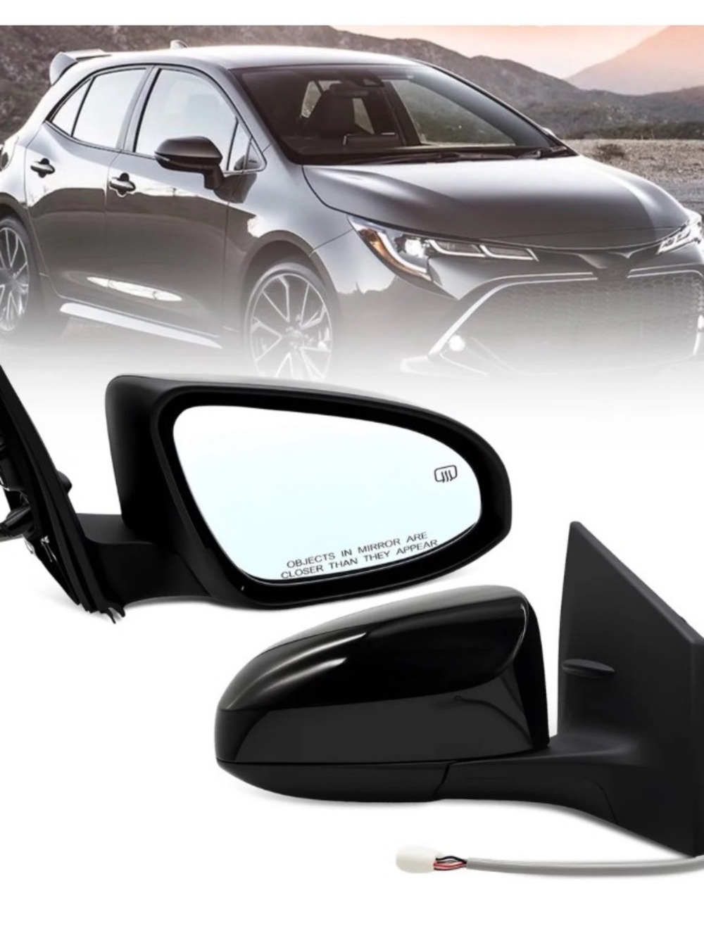 Right Passenger Side Mirror Assembly for Corolla 2014-2019 Power & Heated